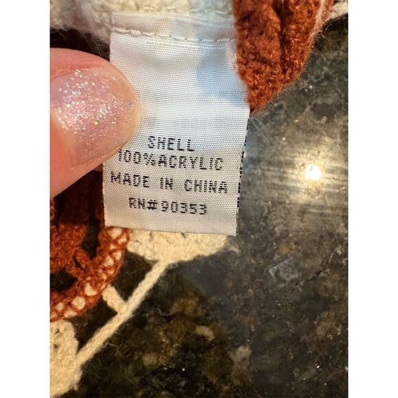 Rebellion  Women's L Multicolor Crochet Pullover Sweater Top - Picture 10 of 11